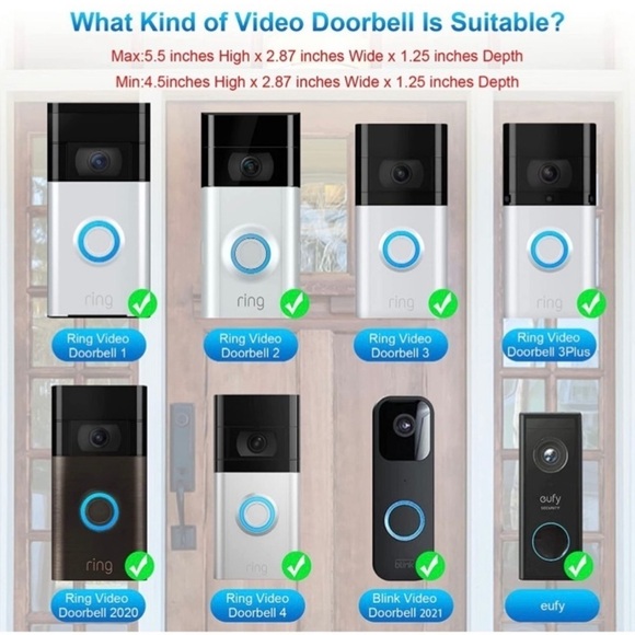 NWT Anti Theft Video Doorbell Mount For Doorbell Video Security System - Picture 3 of 9